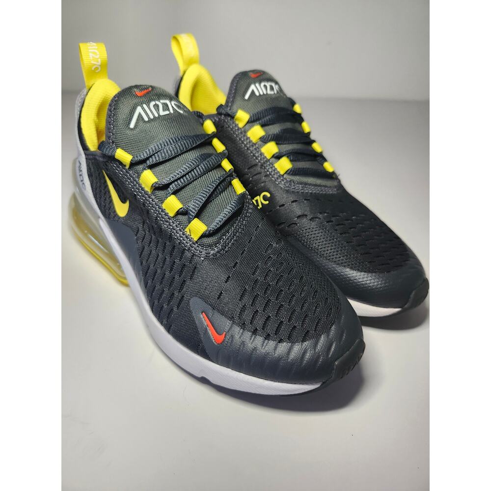 Nike Kids’ Air Max 270 Black Yellow Sz 5.5Y Mesh Athletic Sneaker - Picture 11 of 16